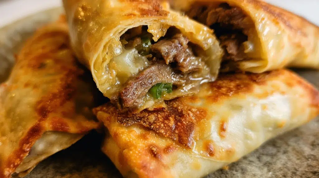 Philly Cheesesteak Egg Rolls