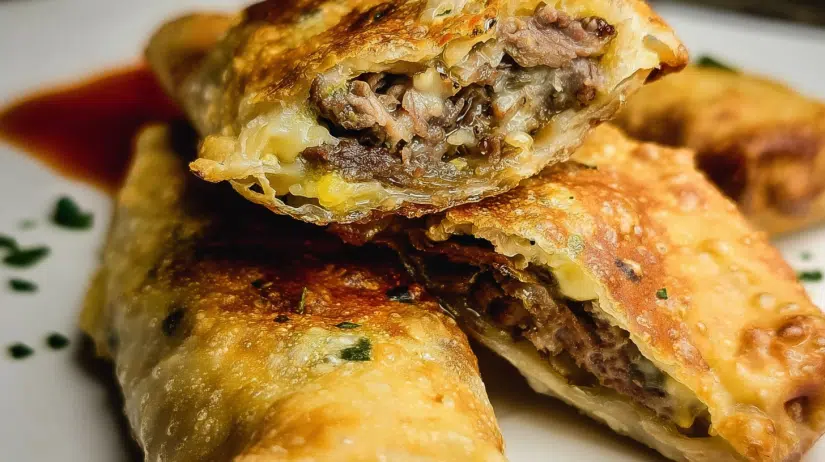 Philly Cheesesteak Egg Rolls