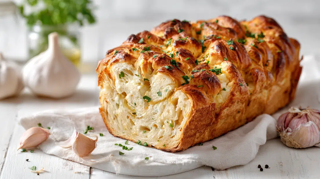 Sourdough Discard Garlic Pull Apart Bread