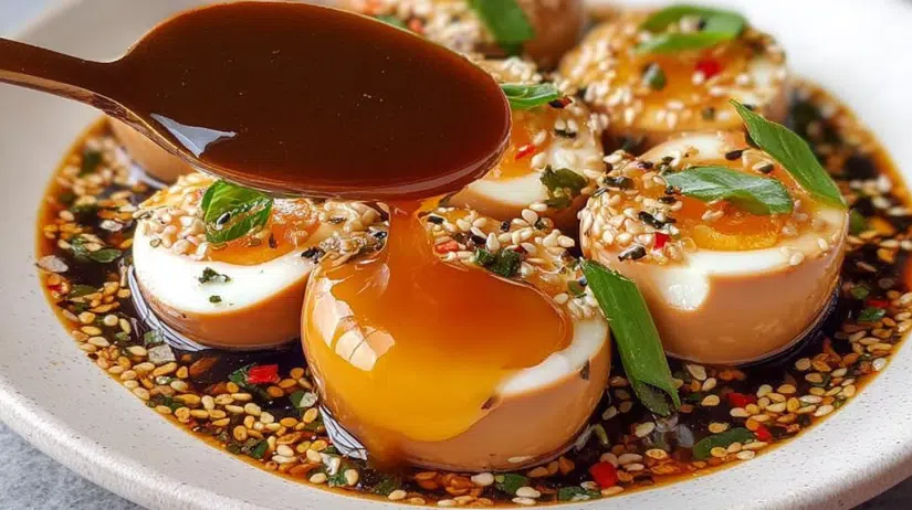 Soy Marinated Soft-Boiled Eggs