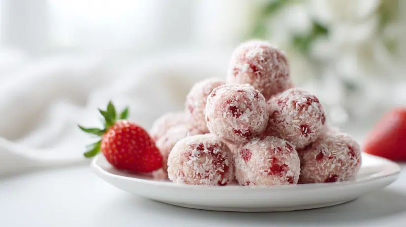 Strawberry Cheesecake Protein Balls
