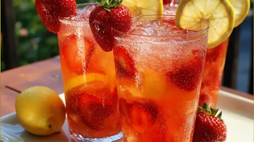 Strawberry Peach Lemonade