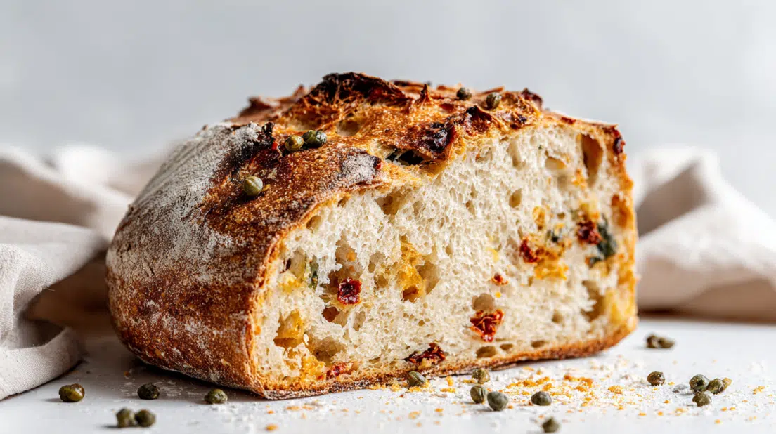 Sun-Dried Tomato Sourdough Bread with Capers
