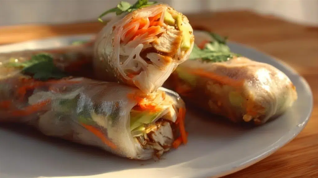 Teriyaki Chicken Rice Paper Rolls