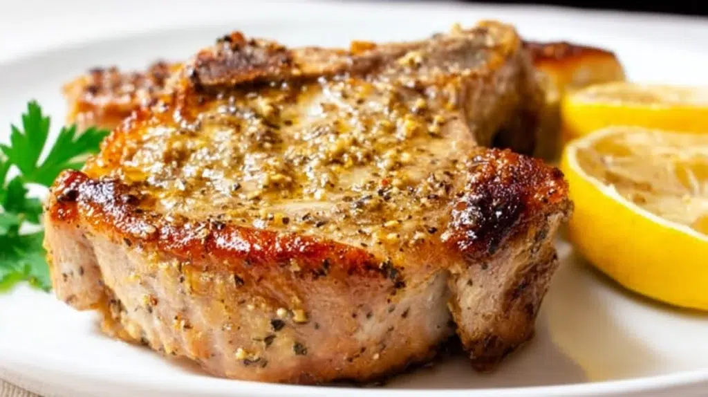 Baked Lemon Pepper Pork Chops recipe