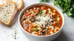 Beef and Macaroni Soup