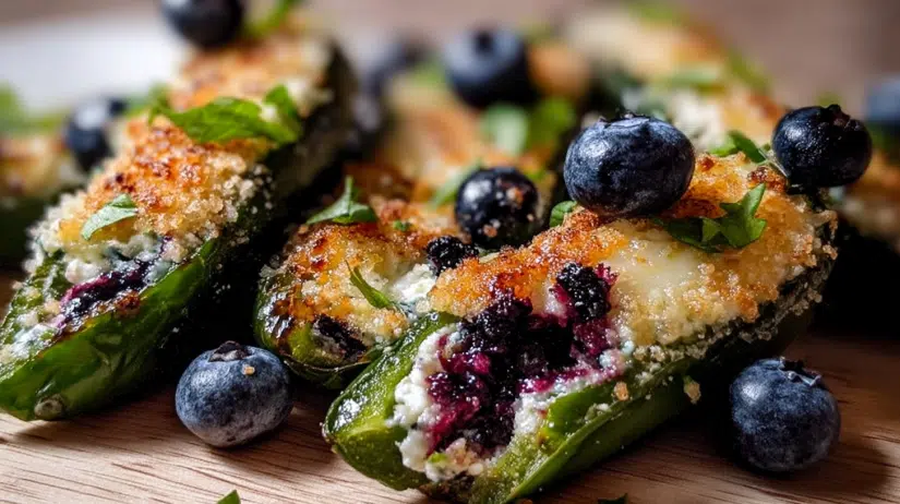 Blueberry Brie Jalapeño Poppers