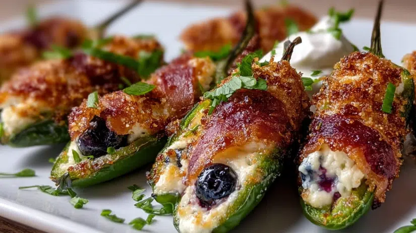 Blueberry Brie Jalapeño Poppers