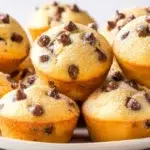 Chocolate chip mini muffins soft bite-sized muffins filled with chocolate chips baked until golden