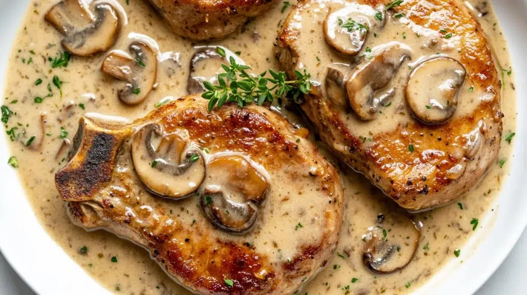 Cream of mushroom pork chops