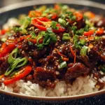 Crispy Chilli Beef Rice