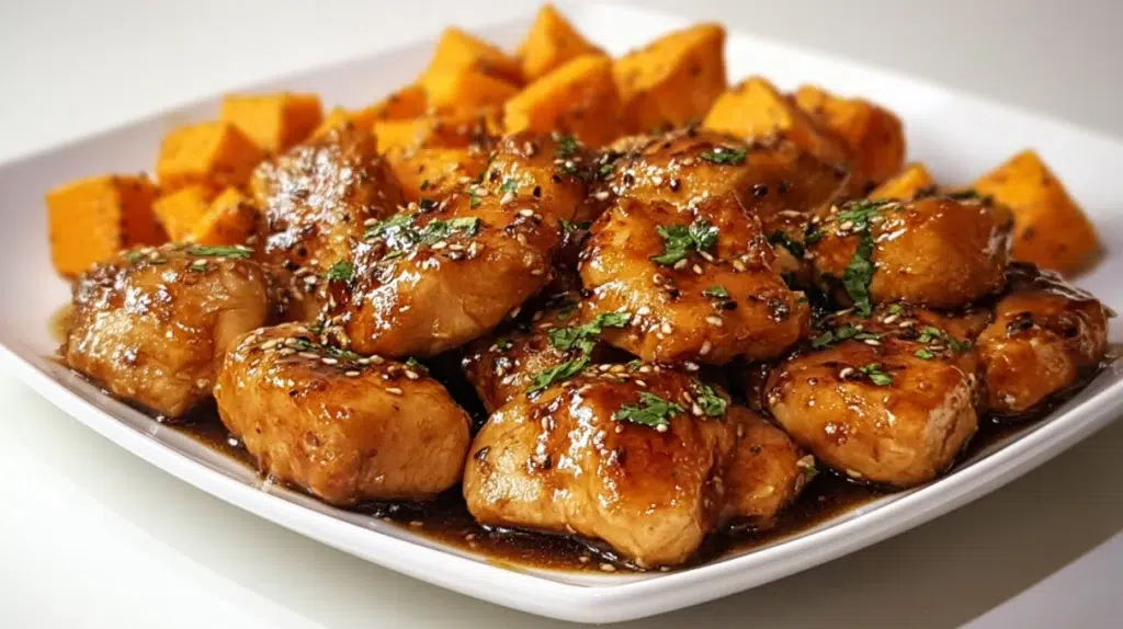 Honey Garlic Chicken and Sweet Potato recipe