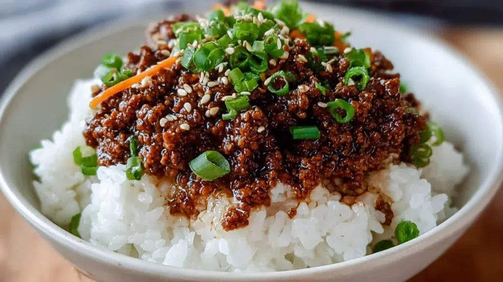 Korean Ground Beef Bowl recipe