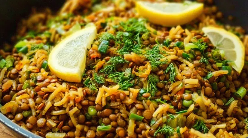 Mediterranean Lentils and Rice