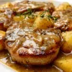 Smothered Pork Chops with Potatoes in Gravy