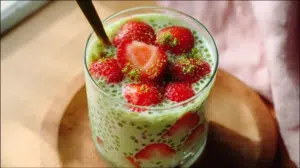 Strawberry Matcha Sago