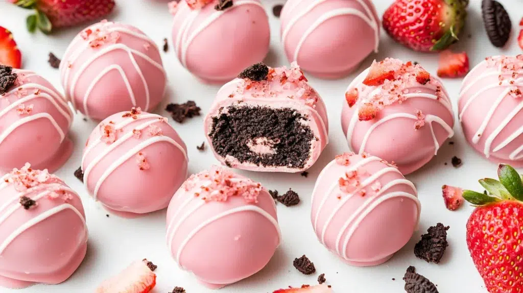 Strawberry cheesecake Oreo truffles