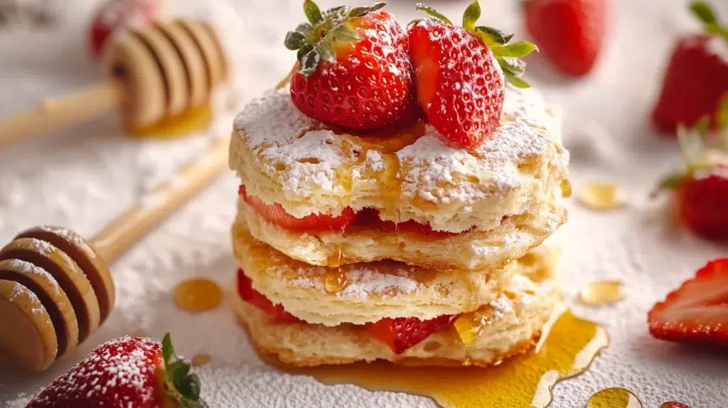 Strawberry honey biscuits