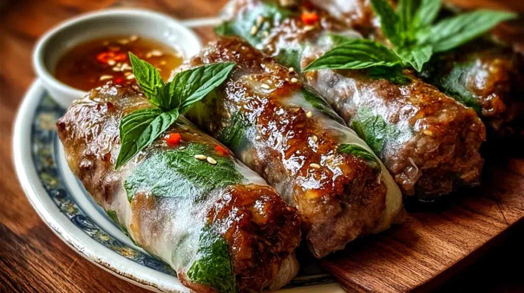 Thai Basil Beef Rice Paper Rolls