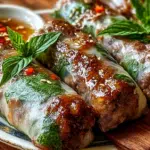 Thai Basil Beef Rice Paper Rolls