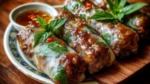 Thai Basil Beef Rice Paper Rolls
