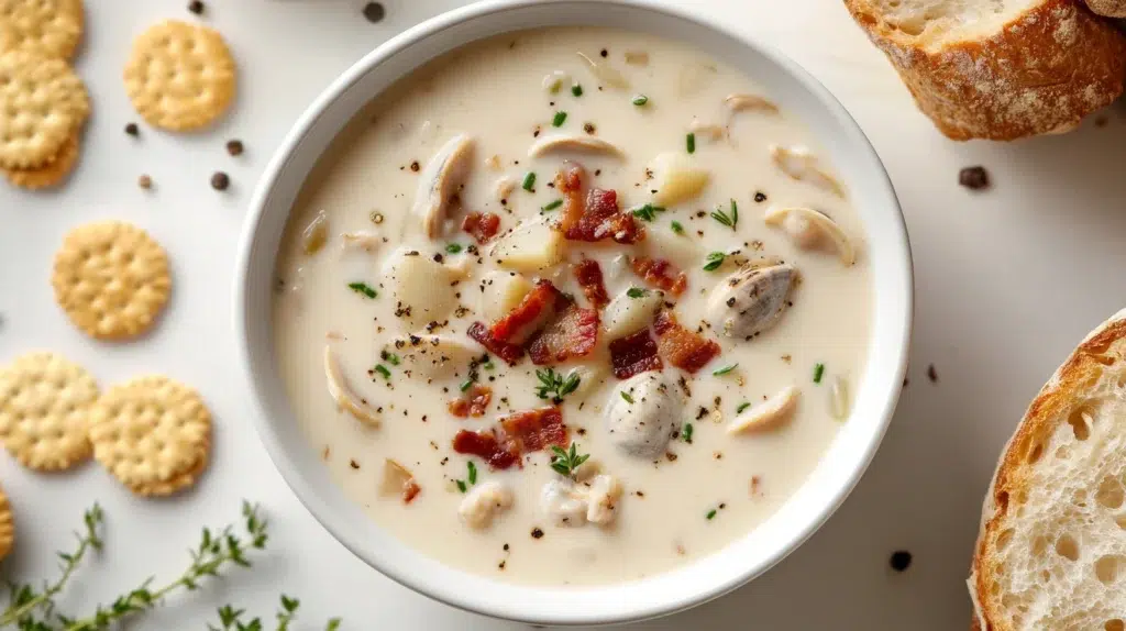 Traditional clam chowder