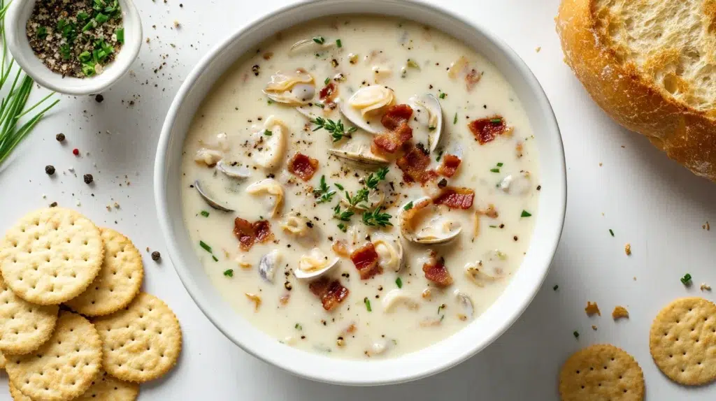 Traditional clam chowder