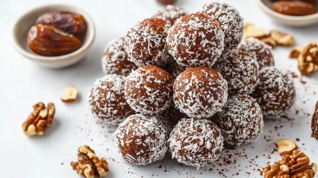 Walnut date energy balls