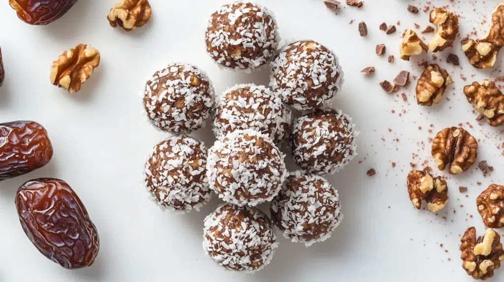 Walnut date energy balls