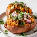 BBQ Chicken Stuffed Sweet Potatoes