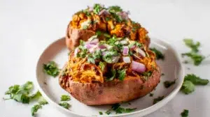 BBQ Chicken Stuffed Sweet Potatoes