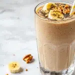 Banana peanut butter chia smoothie