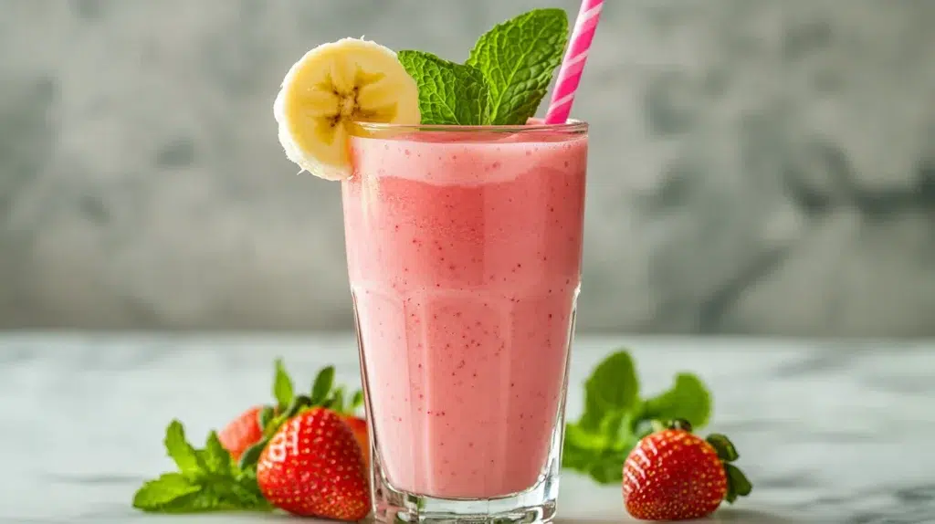 Banana strawberry smoothie