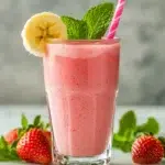 Banana strawberry smoothie