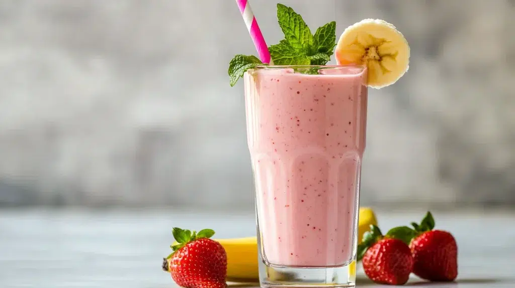 Banana strawberry smoothie