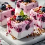Berry Ice Cube Tray Frozen Yogurt Bites