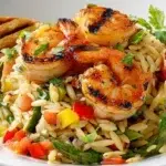 Caribbean Grilled Jerk Shrimp Orzo Salad