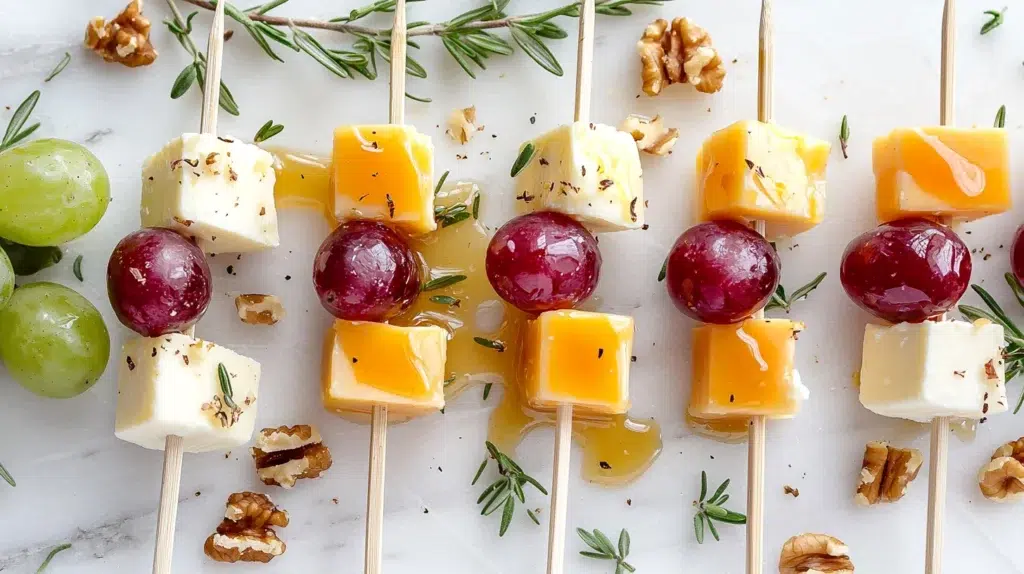 Cheese and Grape Skewers