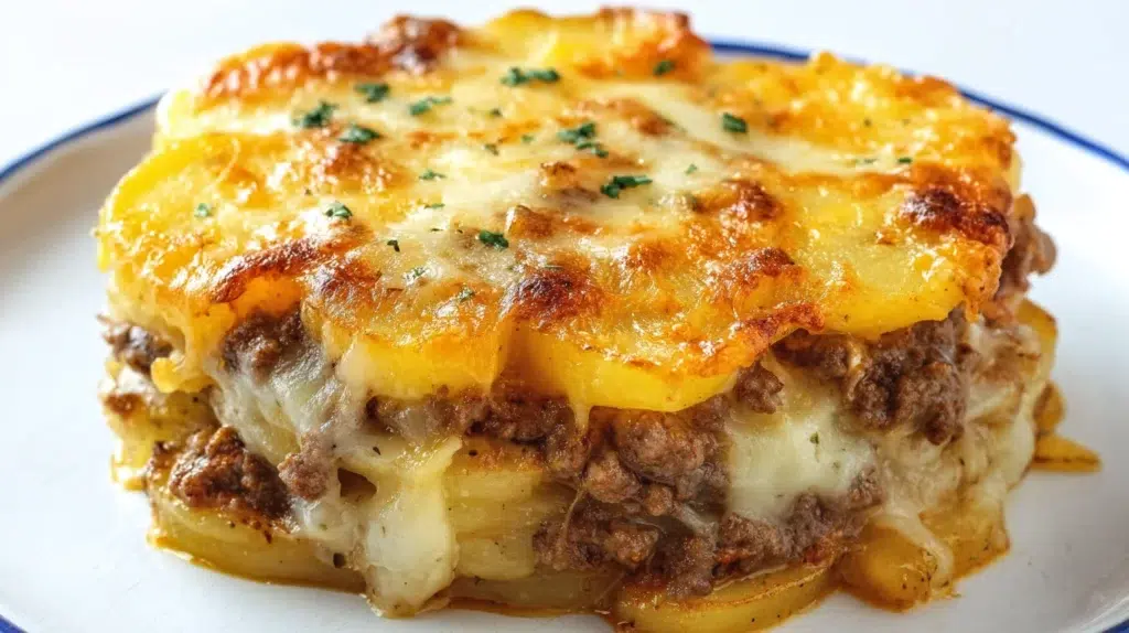 Cheesy Hamburger Potato Casserole