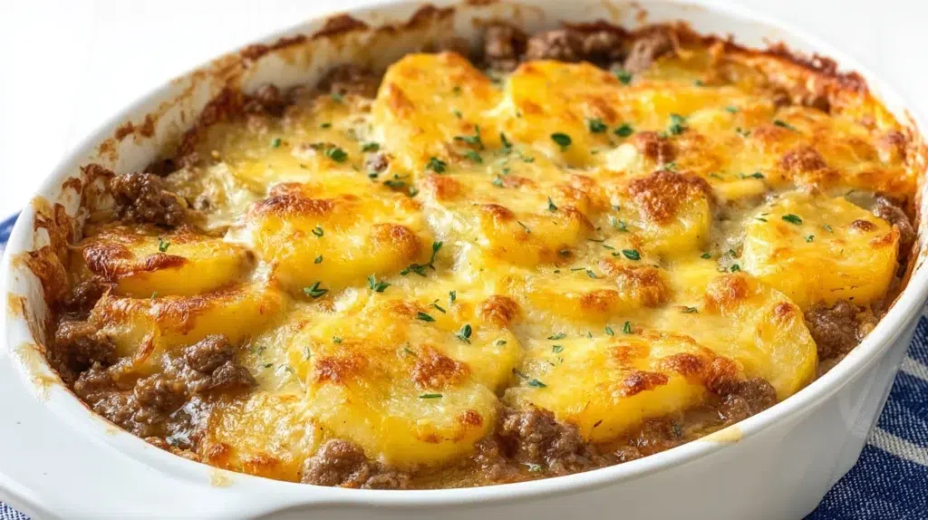 Cheesy Hamburger Potato Casserole