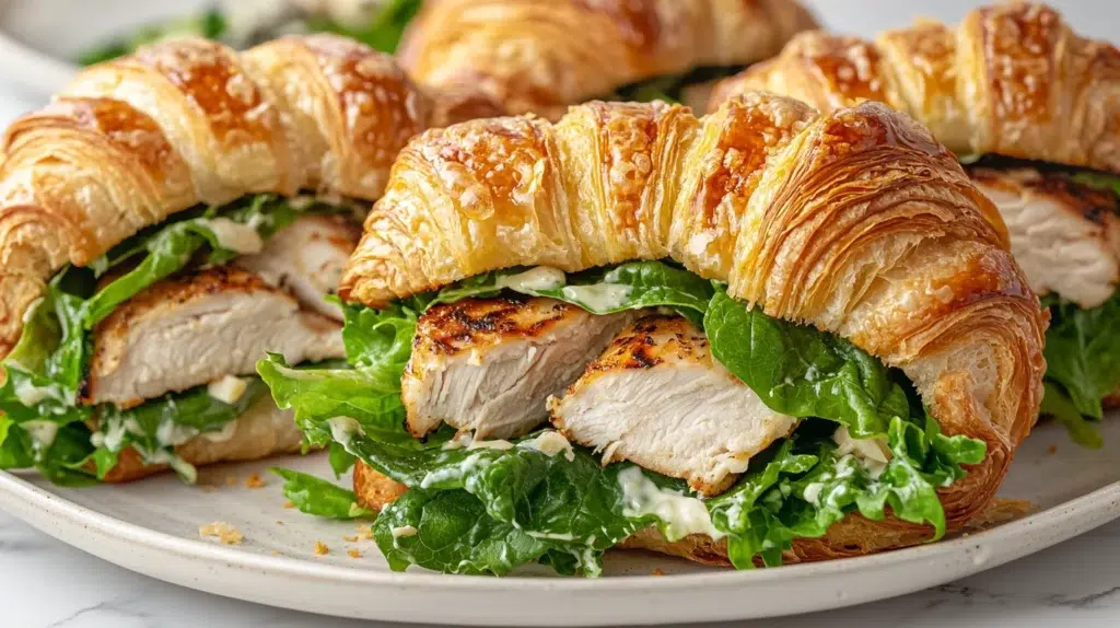 Chicken Caesar Salad Croissant Sandwich