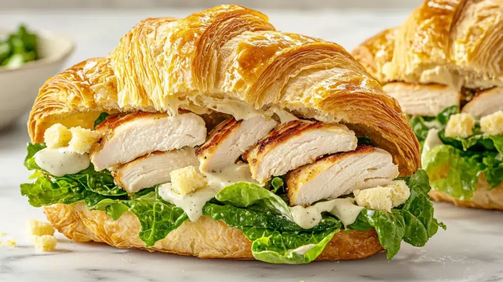 Chicken Caesar Salad Croissant Sandwich