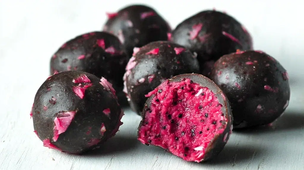 Dark Chocolate Dragon Fruit Coconut Treats