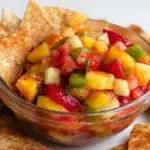 Fruit Salsa with Cinnamon Sugar Tortilla Chips
