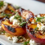 Grilled Peaches with Goat Cheese