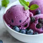 Homemade Blueberry Ice Cream