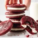 Homemade Red Velvet Oreo Cookies