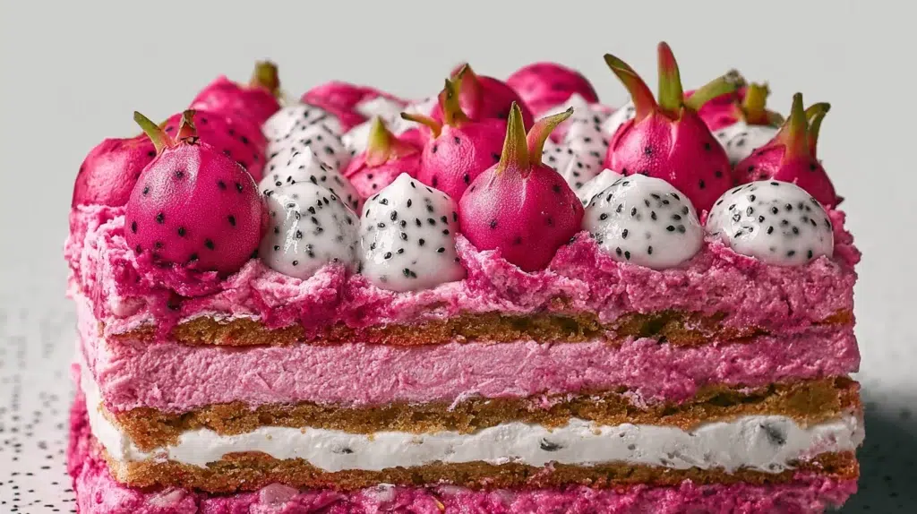 Pink Dragon Fruit Layer Cake