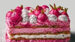 Pink Dragon Fruit Layer Cake