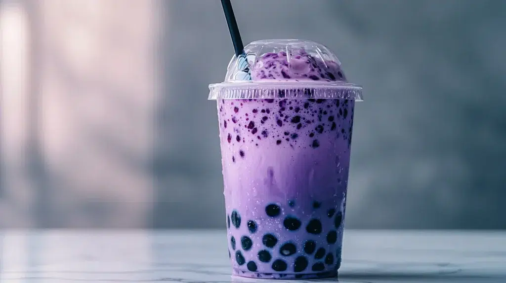 Purple boba tea